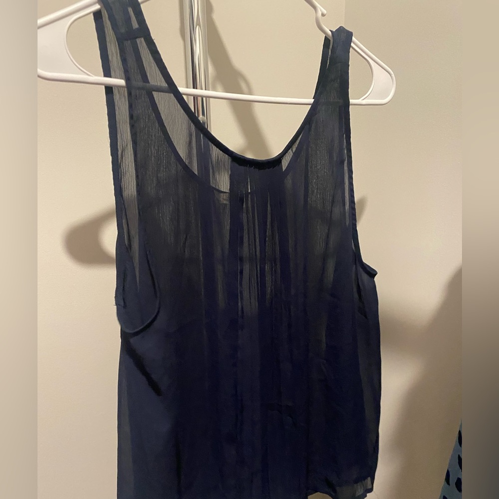 Hollister sheer blue tank